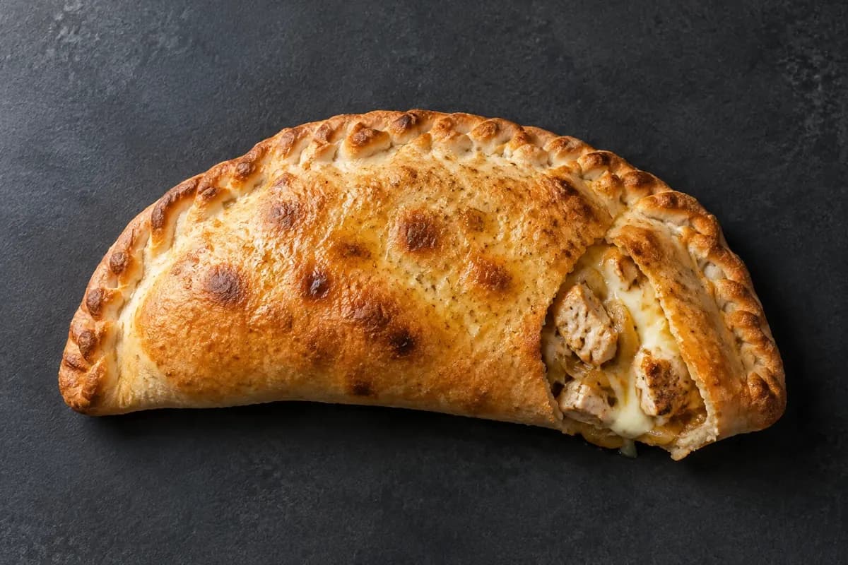 Кальцоне с курицей и луком